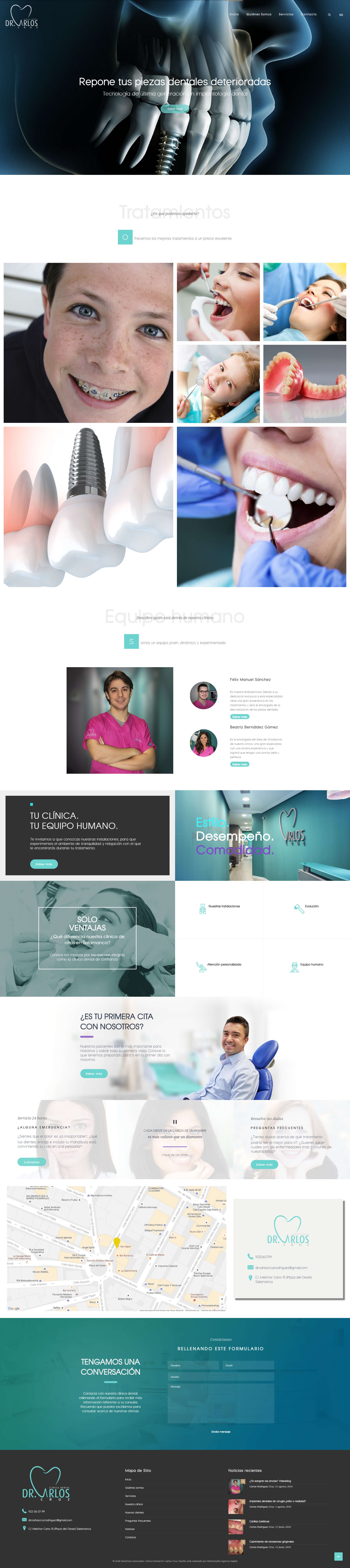 página web clínica dental Carlos Cruz